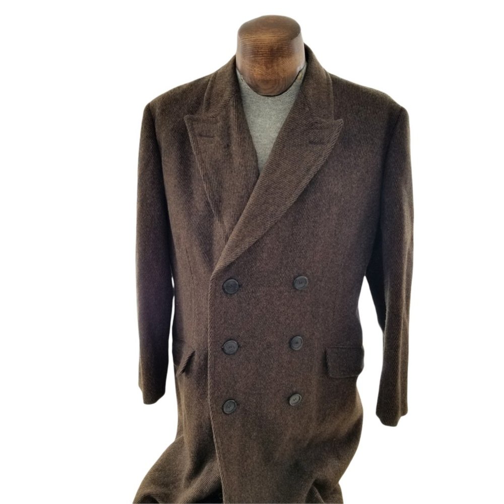 VTG CARSON, PIRIE, SCOTT Men's Gabardine Wool Topcoat Size 42 Reg England
